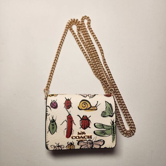 NWT Coach CR373 Mini Wallet On A Chain With Creature Print - Picture 1 of 5